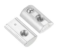 TA-VIGOR 25Pcs M3 Roll-in Spring T Nuts, Carbon Steel T-Slot Nuts for 2020 Series Aluminium Extrusion Profiles with 6mm Groove, Nickel-Plated Elastic Ball Nut