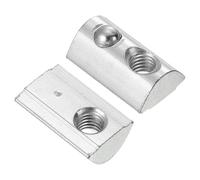 TA-VIGOR 25Pcs M6 Roll-in Spring T Nuts, Carbon Steel T-Slot Nuts for 4040 Series Aluminium Extrusion Profiles with 8mm Groove, Nickel-Plated Elastic Ball Nut