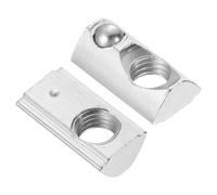 TA-VIGOR 25Pcs M8 Roll-in Spring T Nuts, Carbon Steel T-Slot Nuts for 3030 Series Aluminium Extrusion Profiles with 6mm Groove, Nickel-Plated Elastic Ball Nut