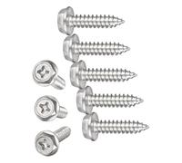 TA-VIGOR 25Pcs Self Tapping Screws with Washer, M6 x 25mm Phillips Wood Screw, Hex Flange Head Self Drilling Screws, 304 Stainless Steel Metal Screw Bolts for Wood Drywall Furniture Repairing