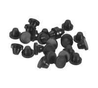 TA-VIGOR 25Pcs Silicone Snap in Locking Hole Plugs, Rubber Panel Seal Cover Flush Type Panel Round for 8-8.5mm Hole, Hole Stoppers for Kitchen Rubber Bulkheads Waterproof Sealing Plugs, Black