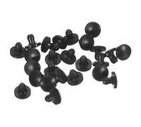 TA-VIGOR 25Pcs Silicone Snap in Locking Hole Plugs, Rubber Panel Seal Cover Flush Type Panel Round for 2.5-3mm Hole, Hole Stoppers for Kitchen Rubber Bulkheads Waterproof Sealing Plugs, Black