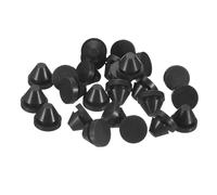 TA-VIGOR 25Pcs Silicone Snap in Locking Hole Plugs, Rubber Panel Seal Cover Flush Type Panel Round for 9-10mm Hole, Hole Stoppers for Kitchen Rubber Bulkheads Waterproof Sealing Plugs, Black