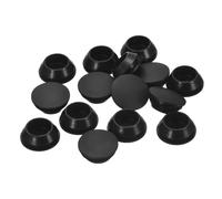 TA-VIGOR 25Pcs Silicone Snap in Locking Hole Plugs, Rubber Panel Seal Cover Flush Type Panel Round for 18-19mm Hole, Hole Stoppers for Kitchen Rubber Bulkheads Waterproof Sealing Plugs, Black