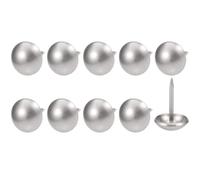 TA-VIGOR 25Pcs Silver Upholstery Tacks - Decorative Metal Thumb Tacks for Furniture, Upholstered Chairs, Cork Board, DIY Crafts & Home Decor (11 x 17mm)