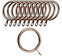 TA-VIGOR 28pcs Metal Curtain Rings, 45mm Internal Diameter, Antique Red Copper