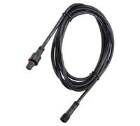 TA-VIGOR 2M 3 Pin Extension Cable for lights, 22AWG Waterproof Extension Lead, Outdoor Anti-Corrosion IP67 Connector with Male and Female at Both Ends for LED Strips Patio Balcony Black