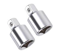 TA-VIGOR 2Pcs 1/2 Inch Drive (F) x 3/8 Inch (M) Socket Adapter, Chrome Vanadium Steel Reducer with Ball Detent, 1/2 to 3/8 Adapter for Ratchets and Hand Tools