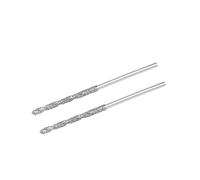 TA-VIGOR 2Pcs 1.2mm Diamond Twist Drill Bit Set for Glass, Wood, Jade, Stone, Tile - Heavy Duty Rotary Tools