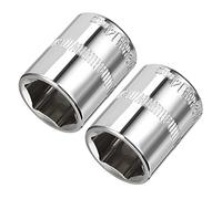 TA-VIGOR 2Pcs 1/4-Inch Drive 14mm 6-Point Shallow Socket, Metric, Cr-V Drive Socket for Auto Repairing and Household