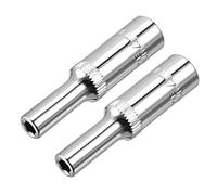 TA-VIGOR 2Pcs 1/4 Inch Drive 4mm 6-Point Deep Socket, Metric, Cr-V Drive Socket for Auto Repairing and Household