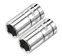 TA-VIGOR 2Pcs 1/4-Inch Drive 8mm 6-Point Shallow Socket, Metric, Cr-V Drive Socket for Auto Repairing and Household
