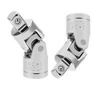 TA-VIGOR 2Pcs 1/4 Inch Drive Universal Joint Socket, Cr-V Spring Loaded Impact Swivel Adapter Set for Ratchet and Wrench, Chrome Vanadium Steel Socket Adapter for Automotive Repair and DIY