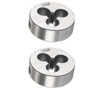 TA-VIGOR 2pcs 10-32 UNF Metric Adjustable Threading Die, Alloy Tool Steel Right Hand Round Die for Processing, Correcting or Cleaning External Threads (Metal, Plastic)