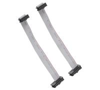 TA-VIGOR 2Pcs 15cm 6" Flat Ribbon Cable, 2.54mm Pitch IDC Female-to-Female 10-16 Pins for Internal Connections, Compatible with DVD Drives, HDD, CD Drives Grey