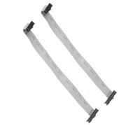 TA-VIGOR 2Pcs 20cm 7.9" Flat Ribbon Cable, 2.54mm Pitch IDC Female-to-Female 10-16 Pins for Internal Connections, Compatible with DVD Drives, HDD, CD Drives Grey