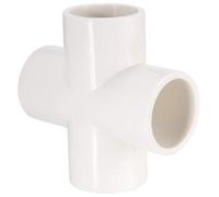 TA-VIGOR 2Pcs 25mm Cross 4 Way PVC Pipe Fittings, Tee Corner Elbow Connectors and Water Tubing Joint Adapters for DIY Shelf, Garden Frame, Greenhouse or Tent Structure Assembly