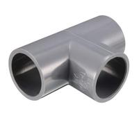 TA-VIGOR 2Pcs 25mm PVC Pipe Fittings, Slip Tee T-Shaped 3 Way Coupling Connector Joints, Garden Water Pipe Adapter for Plumbing and Irrigation System Connections,Gray