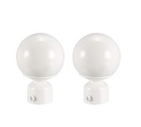TA-VIGOR 2Pcs 29.5mm Inner diameter Curtain Rod Ball Finials, Decorative Curtain End Caps, Replacement Sphere Drape Rod Finals, Round Capped Finial Adjustable Screw for 26-28mm Drapery Pole