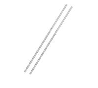 TA-VIGOR 2Pcs 3.2mm Extra Long Twist Drill Bits, 160mm Length High-Speed Steel HSS Straight Shank Spiral Drill Bits for Wood Metal Aluminum Plastic