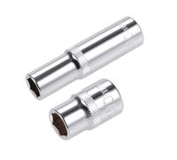 TA-VIGOR 2Pcs 3/8-Inch Drive by 10mm Deep and Shallow Socket, Cr-V Drive Socket, 6-Point, Metric for Auto Repairing and Household