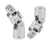 TA-VIGOR 2Pcs 3/8 Inch Drive Universal Joint Socket, Cr-V Spring Loaded Impact Swivel Adapter Set for Ratchet and Wrench, Chrome Vanadium Steel Socket Adapter for Automotive Repair and DIY