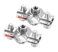 TA-VIGOR 2Pcs 304 Stainless Steel Adjustable Pipe Support Bracket, Wall and Ceiling Mount Pipe Clamp Brackets for 15-19mm Pipes, Heavy Duty Tube Clamps and Metal Pipe Supports with M8 Nut Fixing