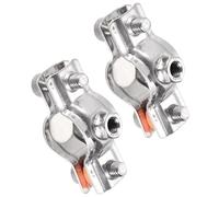 TA-VIGOR 2Pcs 304 Stainless Steel Adjustable Pipe Support Bracket, Wall and Ceiling Mount Pipe Clamp Brackets for 25-28mm Pipes, Heavy Duty Tube Clamps and Metal Pipe Supports with M8 Nut Fixing