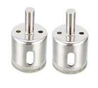 TA-VIGOR 2Pcs 32mm Diamond Drill Bit Hole Saw, Hollow Core Drill Bit Hole Saw, Diamond Coated Carving Drilling Bits for Glass Ceramics Porcelain Tile Stone Granite Marble