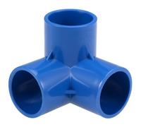 TA-VIGOR 2Pcs 32mm PVC Pipe Fittings, 3 Way Elbow Tee Slip Corner Connectors, Plastic Right Angle Joint Fittings for Irrigation Watering Systems and Garden Pipe Connections, Blue