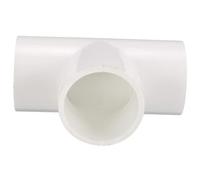 TA-VIGOR 2Pcs 40mm PVC Pipe Fittings, Slip Tee T-Shaped 3 Way Coupling Connector Joints, Garden Water Pipe Adapter for Plumbing and Irrigation System Connections,White