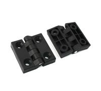 TA-VIGOR 2pcs 48x48mmReinforced Plastic Folding Hinge, Ball Bearing Hinges for Door, Cabinet, Box, Drawer & Gate Black
