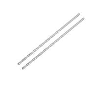 TA-VIGOR 2Pcs 4mm Extra Long Twist Drill Bits, 160mm Length High-Speed Steel HSS Straight Shank Spiral Drill Bits for Wood Metal Aluminum Plastic