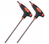 TA-VIGOR 2Pcs 4mm T-Handle Hex Key Wrench, Dual-End T-Bar Metric Allen Wrench Tool, S2 Steel for Bike, Furniture, and Mechanical Repair