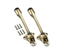 TA-VIGOR 2pcs 5 Inch(132mm) Kickdown Door Stopper Easy-Step Pedal with Rubber Base, Zinc Alloy Flip Down Heavy Duty Door Stop Holder for Rooms, Front Doors, Patios, Garages, Offices (Bronze)