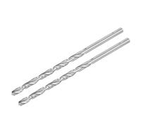 TA-VIGOR 2Pcs 6.5mm Extra Long Twist Drill Bits, 160mm Length High-Speed Steel HSS Straight Shank Spiral Drill Bits for Wood Metal Aluminum Plastic