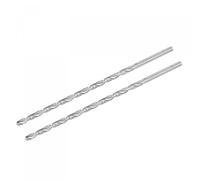 TA-VIGOR 2Pcs 6.5mm Extra Long Twist Drill Bits, 250mm Length High-Speed Steel HSS Straight Shank Spiral Drill Bits for Wood Metal Aluminum Plastic