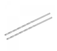 TA-VIGOR 2Pcs 6.5mm Extra Long Twist Drill Bits, 300mm Length High-Speed Steel HSS Straight Shank Spiral Drill Bits for Wood Metal Aluminum Plastic