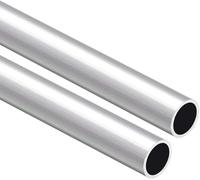 TA-VIGOR 2Pcs 6063 Aluminum Round Tube, 15mm OD 12mm ID 300mm Length Metal Seamless Straight Tubing Aluminum Pipe for Home Furnishing, Machinery, DIY Handicraft
