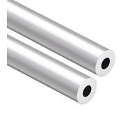 TA-VIGOR 2Pcs 6063 Aluminum Round Tube, 16mm OD 7mm ID 300mm Length Metal Seamless Straight Tubing Aluminum Pipe for Home Furnishing, Machinery, DIY Handicraft