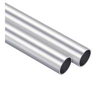 TA-VIGOR 2Pcs 6063 Aluminum Round Tube, 20mm OD 17mm ID 300mm Length Metal Seamless Straight Tubing Aluminum Pipe for Home Furnishing, Machinery, DIY Handicraft