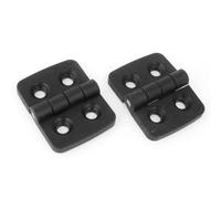 TA-VIGOR 2pcs 65x65mm Reinforced Plastic Folding Hinge, Ball Bearing Hinges for Door, Cabinet, Box, Drawer & Gate Black