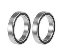 TA-VIGOR 2Pcs 6703-2RS Deep Groove Ball Bearings, Z2 17mm x 23mm x 4mm Double Sealed Industrial Bearings, Chrome Steel Skateboard Bearings for Motor Electrical Instrument Equipment