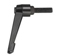 TA-VIGOR 2Pcs Adjustable Clamping Lever Handles, M10 x 32mm Locking Quick Release Push Button Ratchet Screw Knobs, Aluminum Alloy Male Thread Stud Bolts Handle for Machinery & Equipment