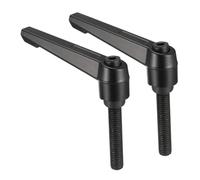 TA-VIGOR 2Pcs Adjustable Clamping Lever Handles, M10 x 50mm Locking Quick Release Push Button Ratchet Screw Knobs, Aluminum Alloy Male Thread Stud Bolts Handle for Machinery & Equipment