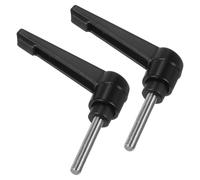 TA-VIGOR 2Pcs Adjustable Clamping Lever Handles, M5 x 30mm Locking Quick Release Push Button Ratchet Screw Knobs, 304 Stainless Steel Male Thread Stud Bolts Handle for Machinery & Equipment