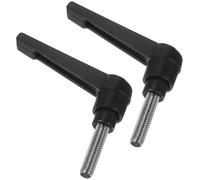 TA-VIGOR 2Pcs Adjustable Clamping Lever Handles, M6 x 25mm Locking Quick Release Push Button Ratchet Screw Knobs, 304 Stainless Steel Male Thread Stud Bolts Handle for Machinery & Equipment