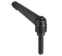 TA-VIGOR 2Pcs Adjustable Clamping Lever Handles, M8 x 32mm Locking Quick Release Push Button Ratchet Screw Knobs, Aluminum Alloy Male Thread Stud Bolts Handle for Machinery & Equipment