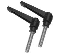 TA-VIGOR 2Pcs Adjustable Clamping Lever Handles, M8 x 45mm Locking Quick Release Push Button Ratchet Screw Knobs, 304 Stainless Steel Male Thread Stud Bolts Handle for Machinery & Equipment