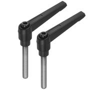 TA-VIGOR 2Pcs Adjustable Clamping Lever Handles, M8 x 50mm Locking Quick Release Push Button Ratchet Screw Knobs, 304 Stainless Steel Male Thread Stud Bolts Handle for Machinery & Equipment